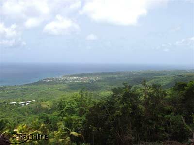 View from land: Southern plains and Caribbean sea