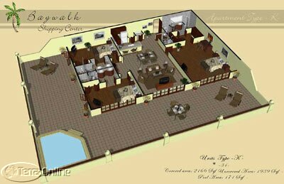 Sample 3-bedroom apartment with plunge pool