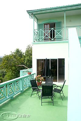 Lower deck showing entrance to apartment