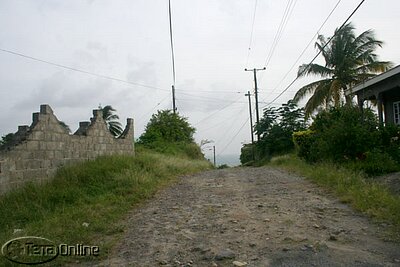 Sea view from road - walking distance to beach