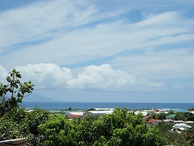 Neighbouring island of St Vincent in the distance