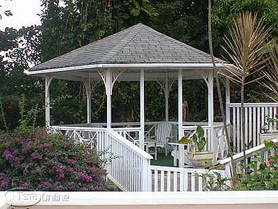 Gazebo overlooking the Caribbean Sea
