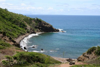 Nearby beach - view from property
