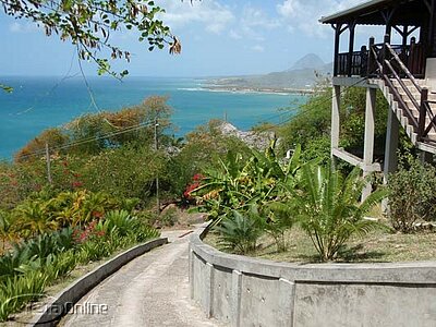 Solid concrete driveway