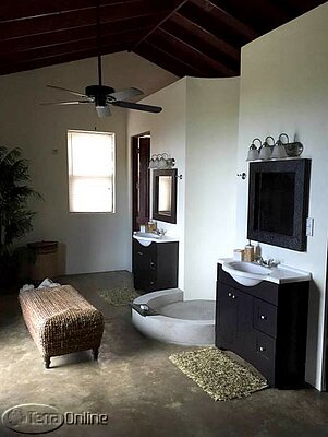 One of the bathroms